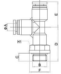 PD-G-T, Pneumatic Fittings with BSPP thread, Air Fittings, one touch tube fittings, Pneumatic Fitting, Nickel Plated Brass Push in Fittings
